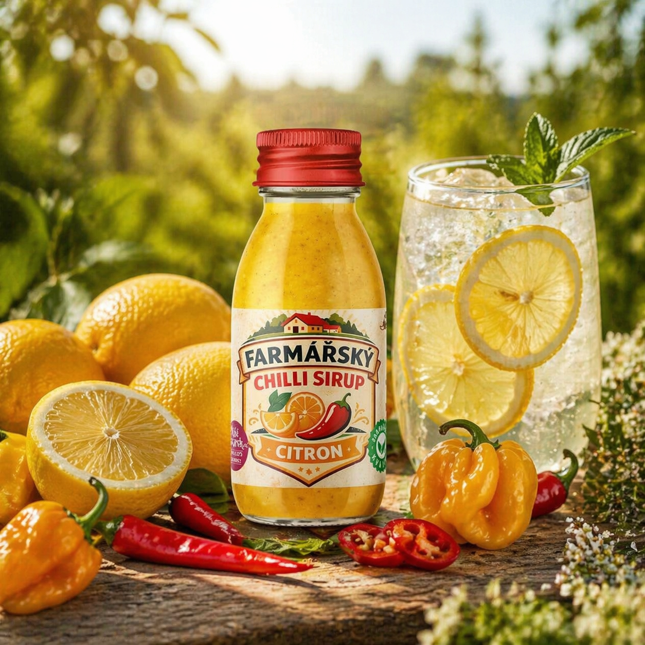 Farmářský chilli sirup 60 ml - citron