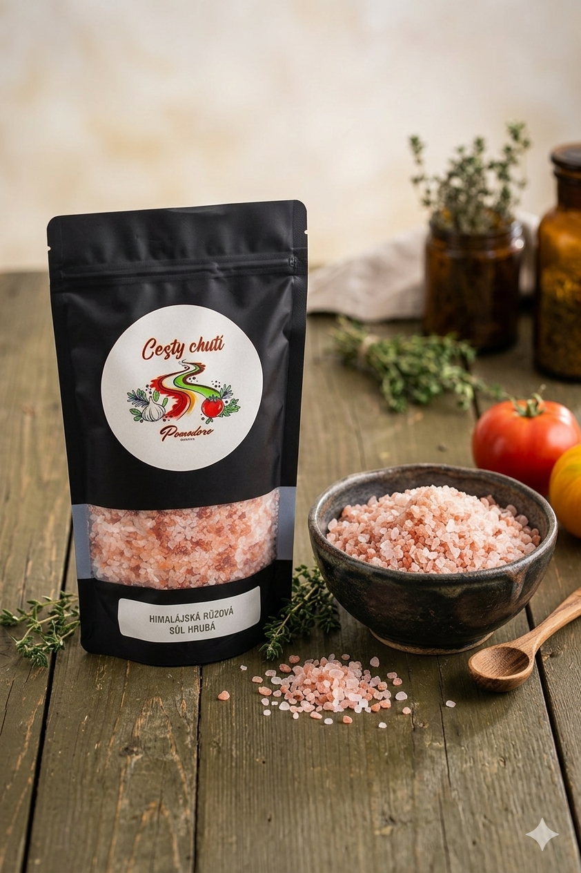 Himalájská sůl růžová hrubá 500g