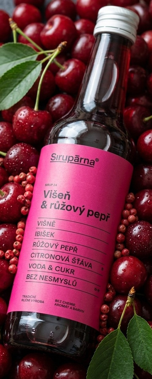 Sirup višeň & růžový pepř 500ml