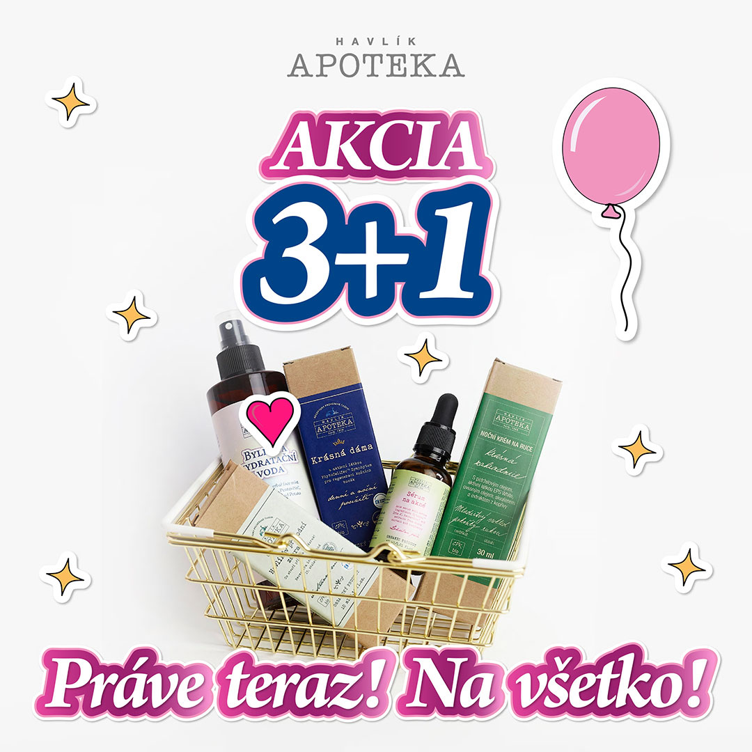 Havlíkova apotéka Akcia 3+1 zadarmo