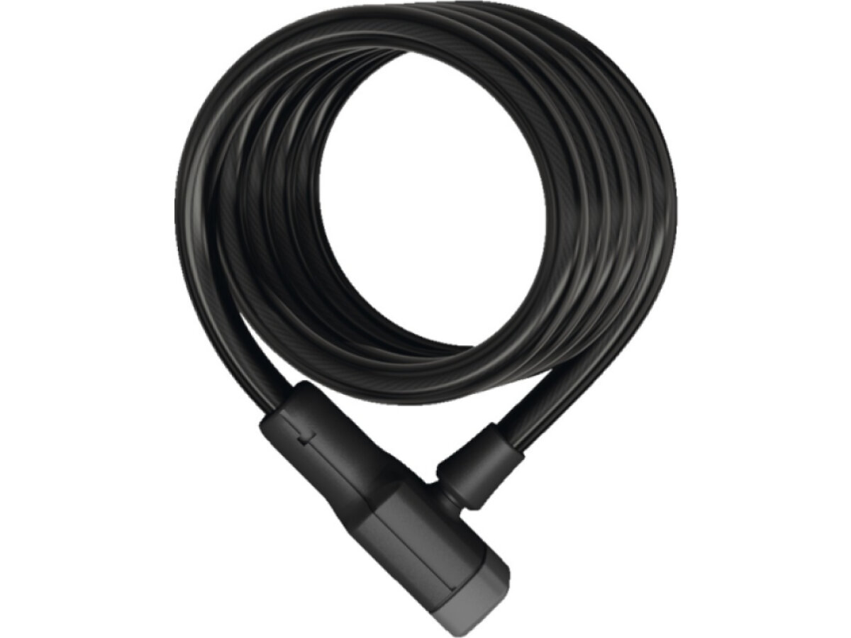 Abus zámek spirálový Booster 6512K (klíč) (černá) s držákem