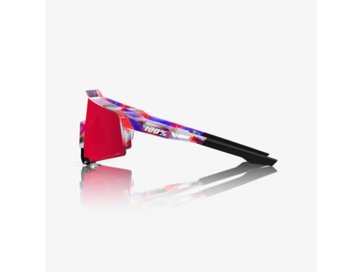 100% brýle Speedcraft FDJ Gloss Translucent Red/Blue (HiPER Fire Red Mirror Lens)