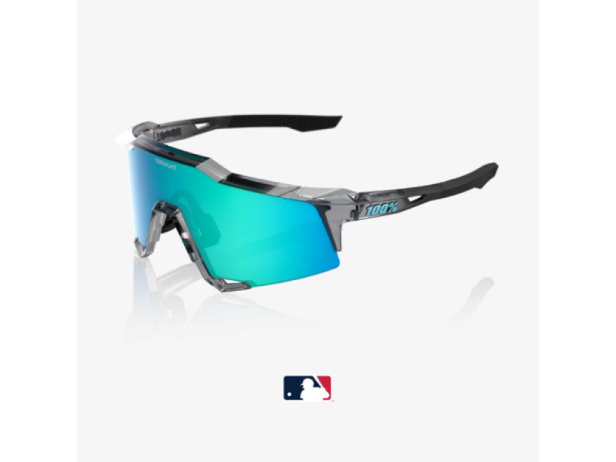 100% brýle Speedcraft MLB Polished Translucent Grey (Blue Topaz Mirror Lens)