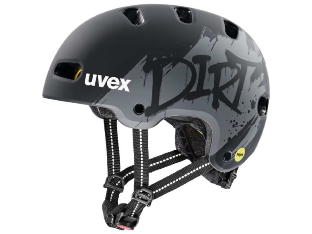 Uvex helma dětská Kid 4 style MIPS (dirt black matt)