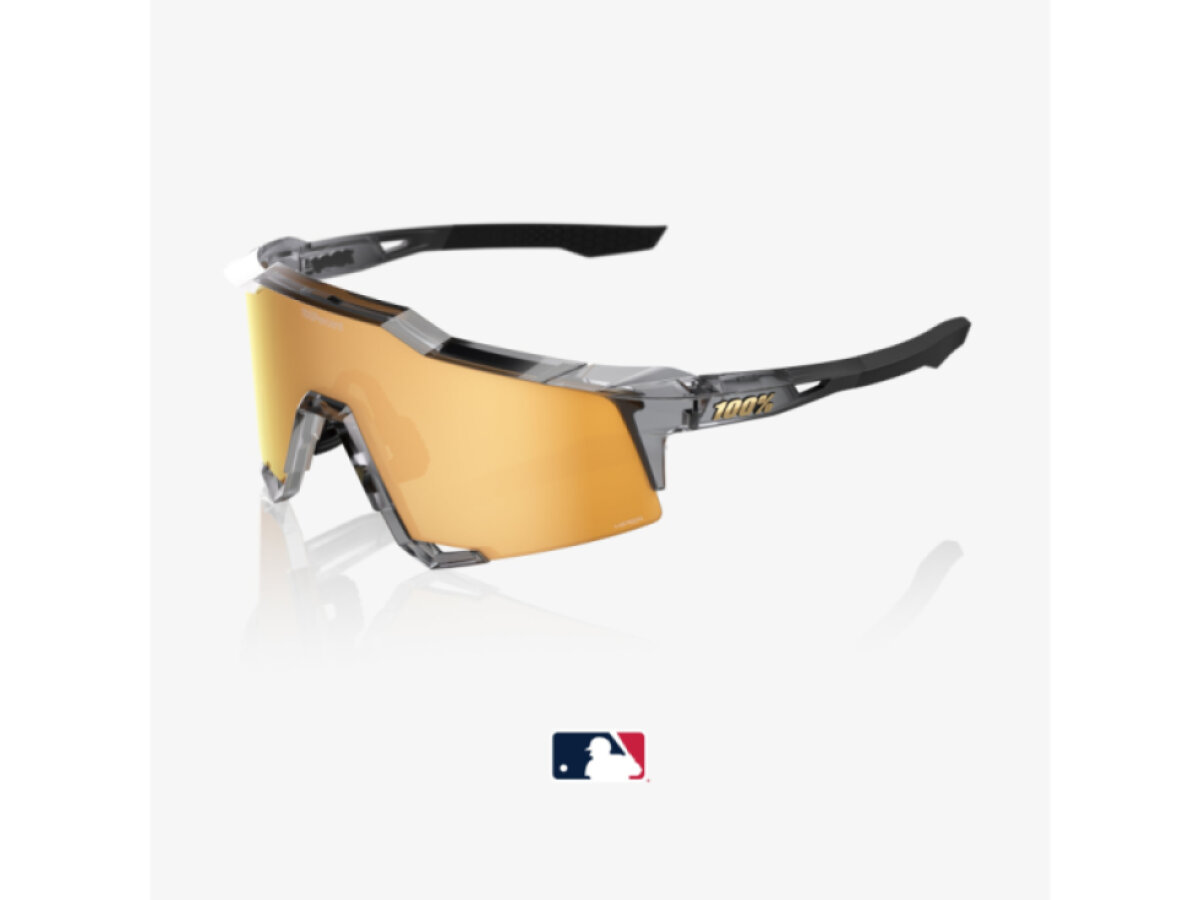 100% brýle Speedcraft MLB Polished Translucent Grey (HiPER 24K Gold Mirror Lens)