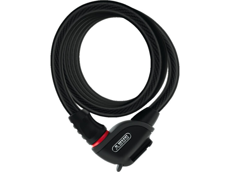 Abus zámek spirálový Phantom 8950 (klíč) (černá) s držákem