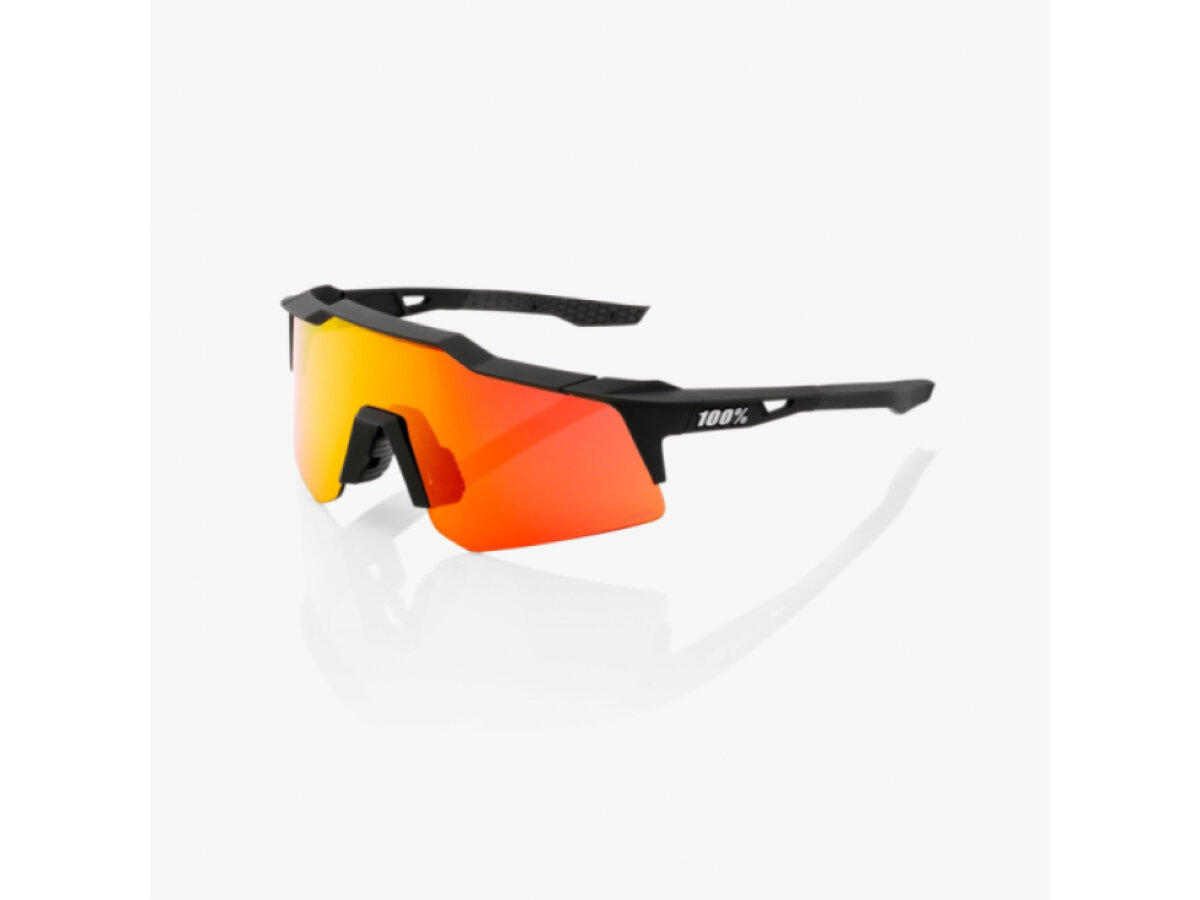 100% brýle Speedcraft XS Soft Tact Black (HiPER Red Multilayer Mirror Lens)