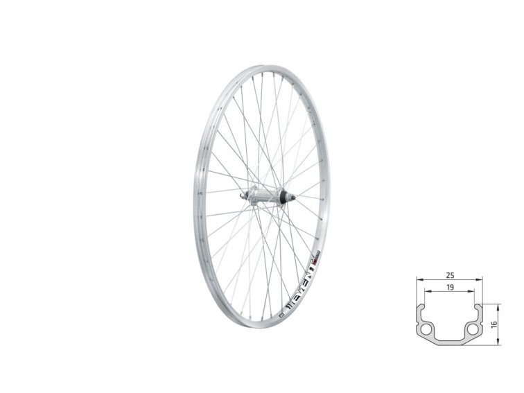 KLS zapletené kolo přední 26" EVENT V-brake (šířka 19 mm)