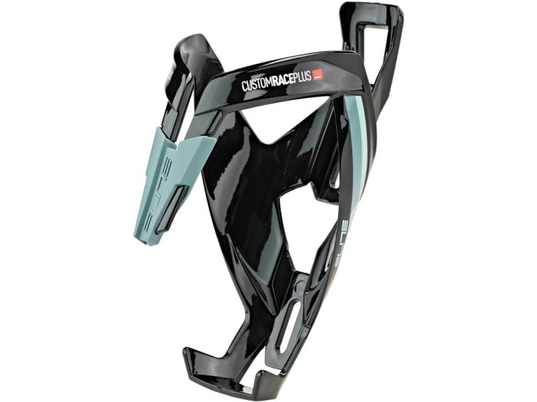 Elite košík Custom Race Plus - lesklý černý/zelenošedý