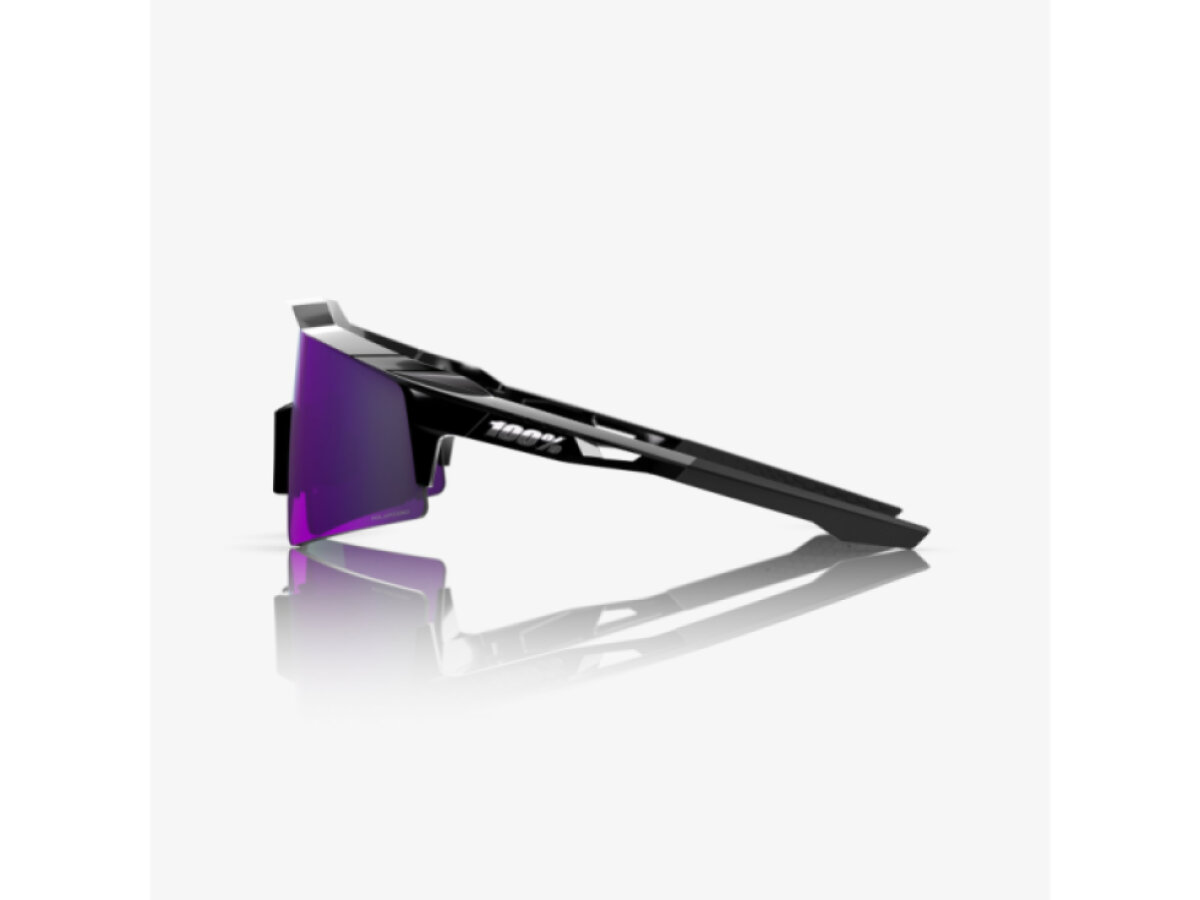 100% brýle Speedcraft SL Polished Black (HiPER Polarized Lavender Mirror)