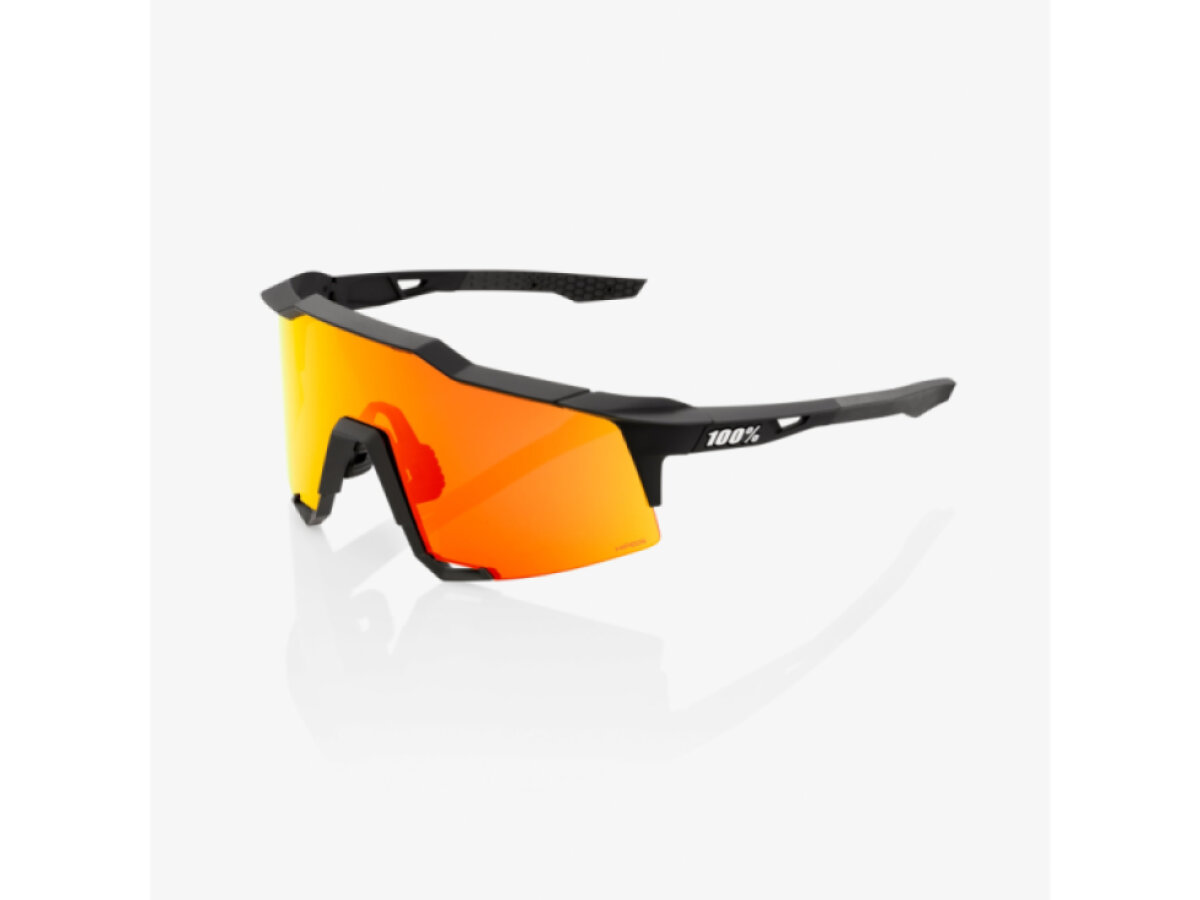 100% brýle Speedcraft Soft Tact Black (HiPER Red Multilayer Mirror Lens)
