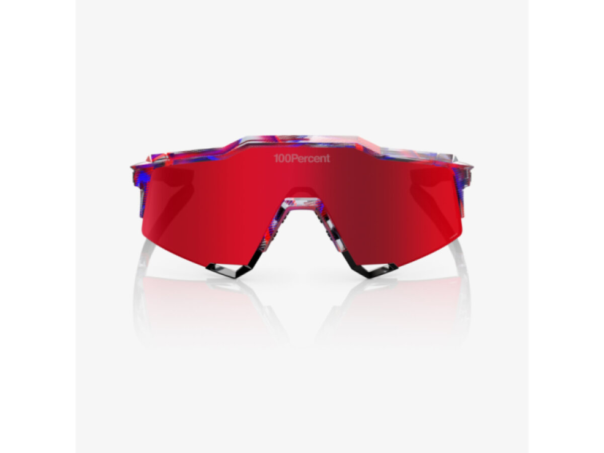 100% brýle Speedcraft FDJ Gloss Translucent Red/Blue (HiPER Fire Red Mirror Lens)