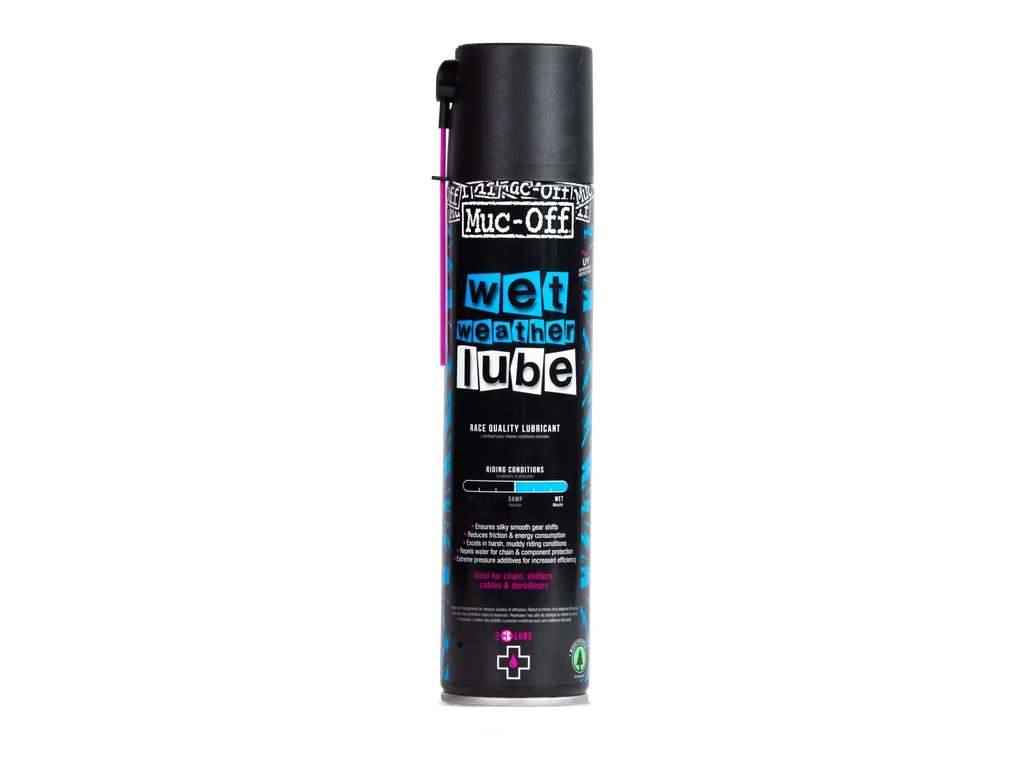 MUC-OFF Wet Weather Lube - Mazivo na řetěz ve spreji do mokra (400 ml)
