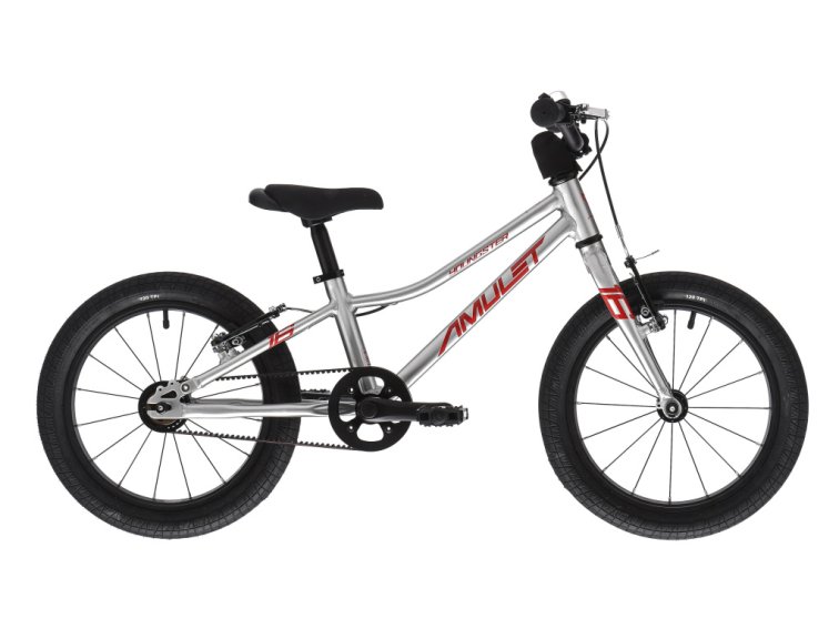 Amulet 16 Youngster belt (alu brushed transparent/red - stříbrná)