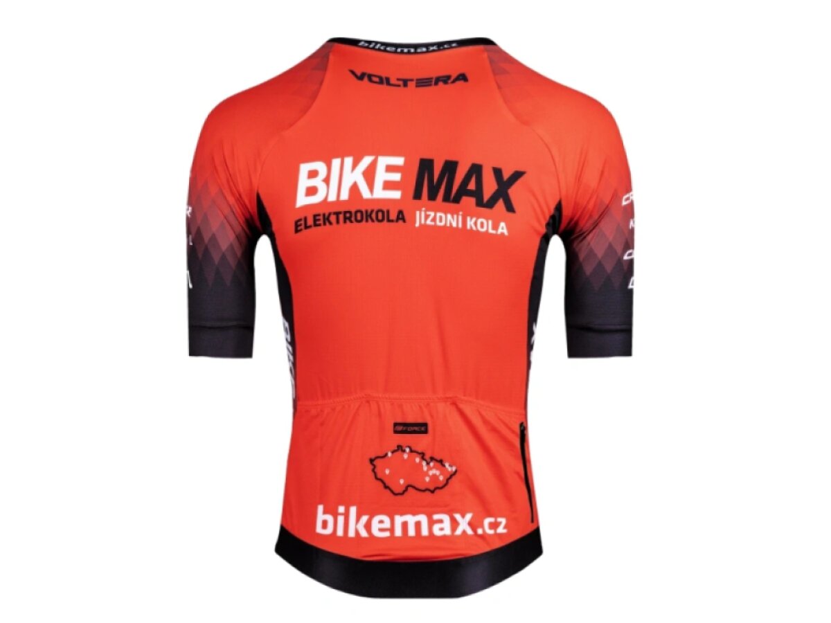 BIKEMAX dres DNA PRO krátký rukáv (červený) sportovní střih