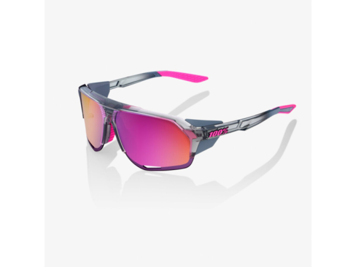 100% brýle Norvik Polished Translucent Grey (Purple Multilayer Mirror Lens)