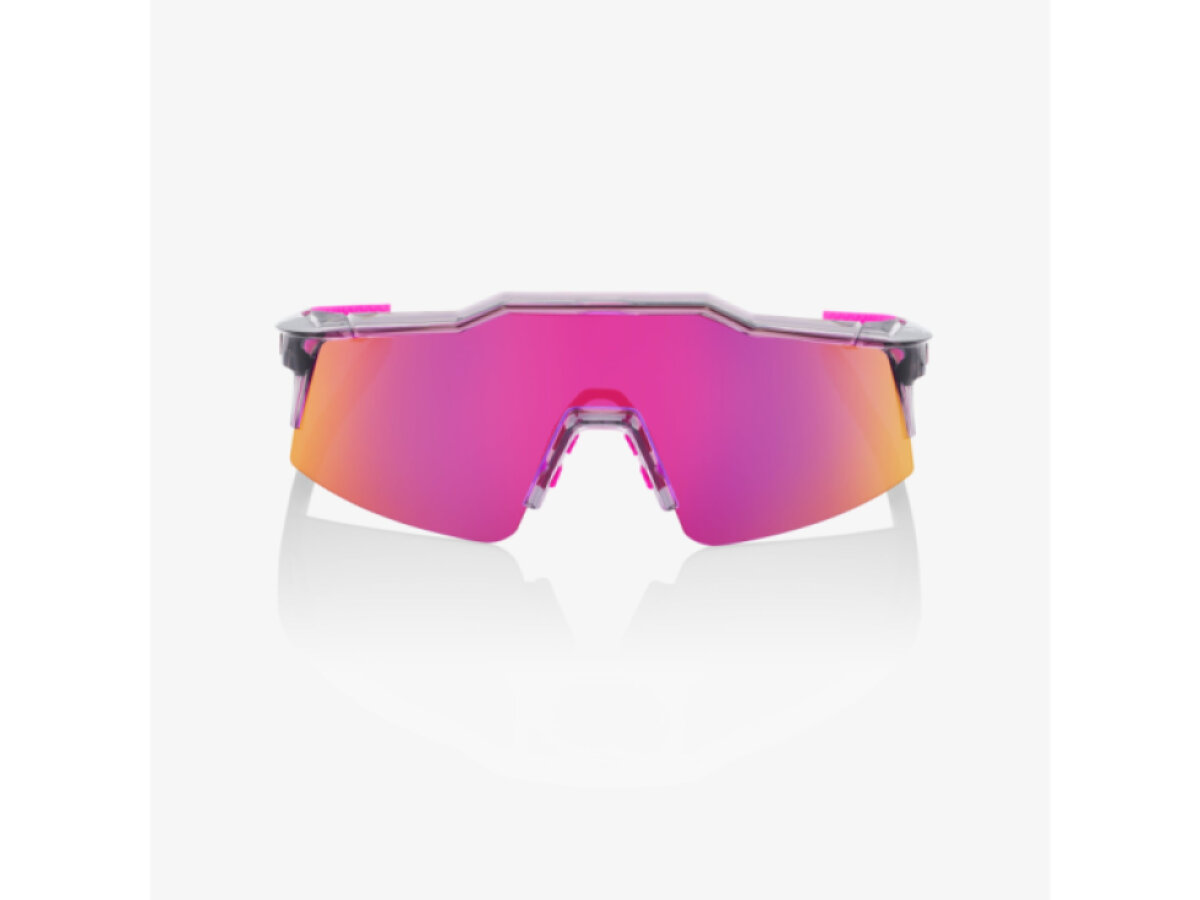 100% brýle Speedcraft SL Polished Translucent Grey (Purple Multilayer Mirror Lens)