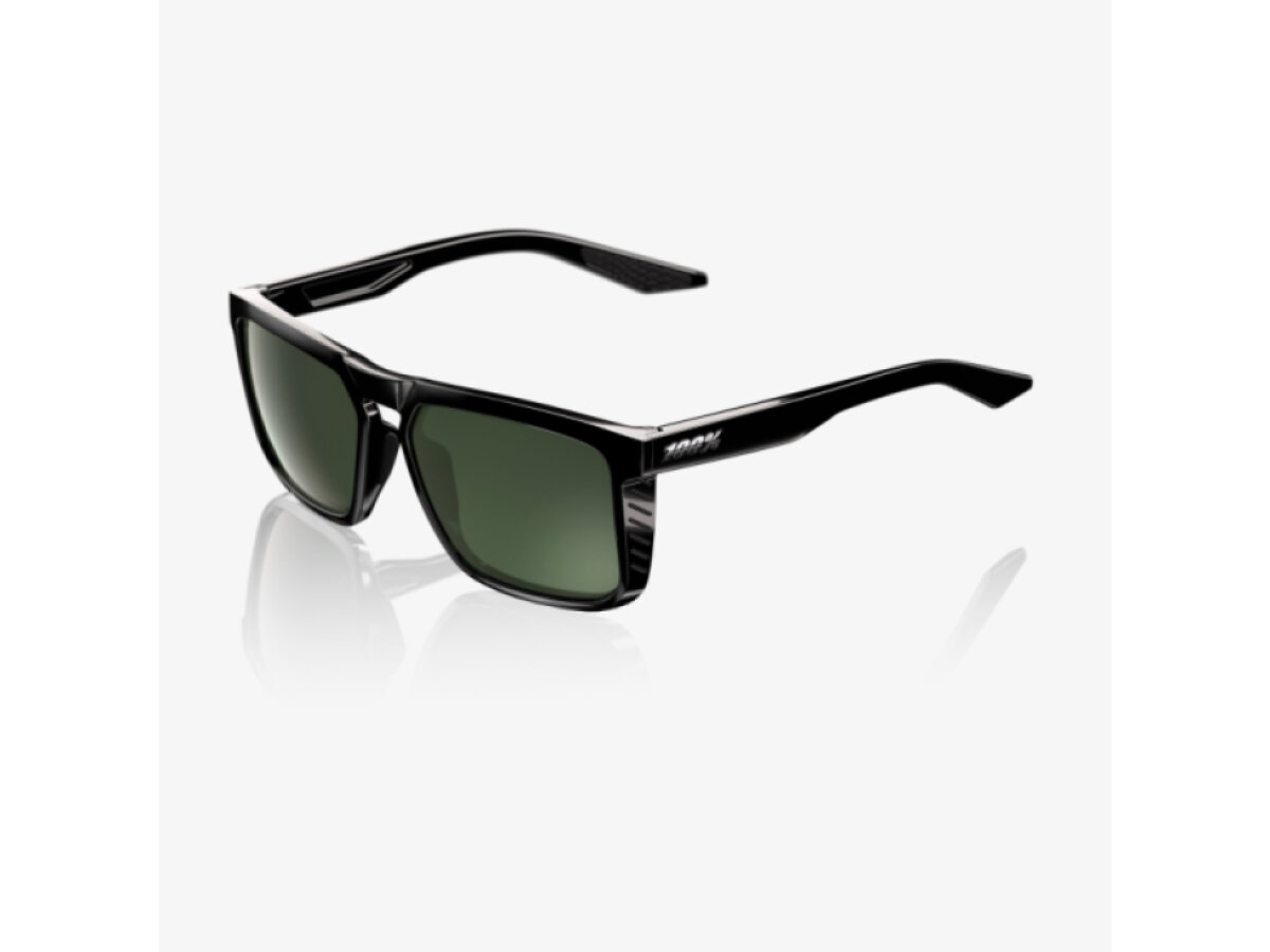 100% brýle Renshaw Polished Black (Grey Green)