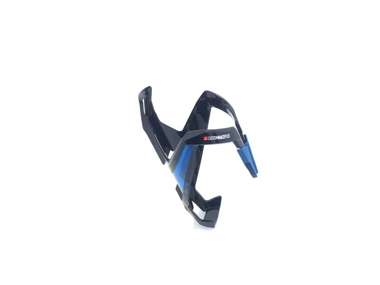 Elite košík Custom Race Plus - lesklý černý/modrý