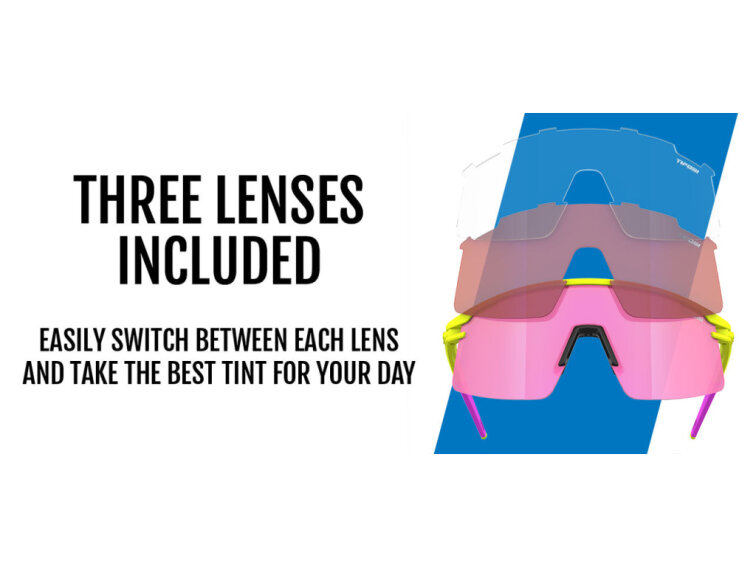 TIFOSI brýle Moab Lite Speed Yellow (Clarion Sunset Pink/AC Red/Clear)