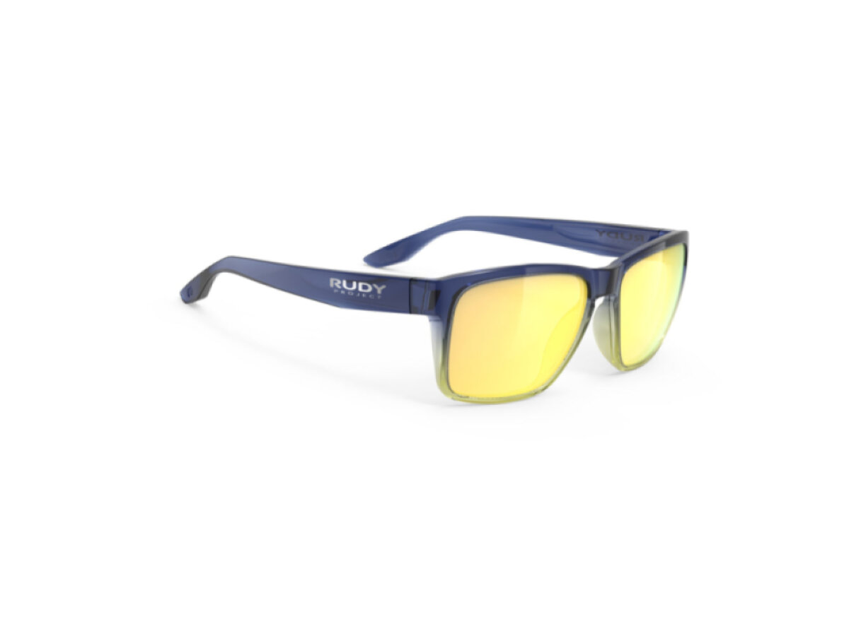 Rudy Project brýle Spinhawk Edge Crystal Blue Avio Apple Green Fade (Multilaser Yellow)