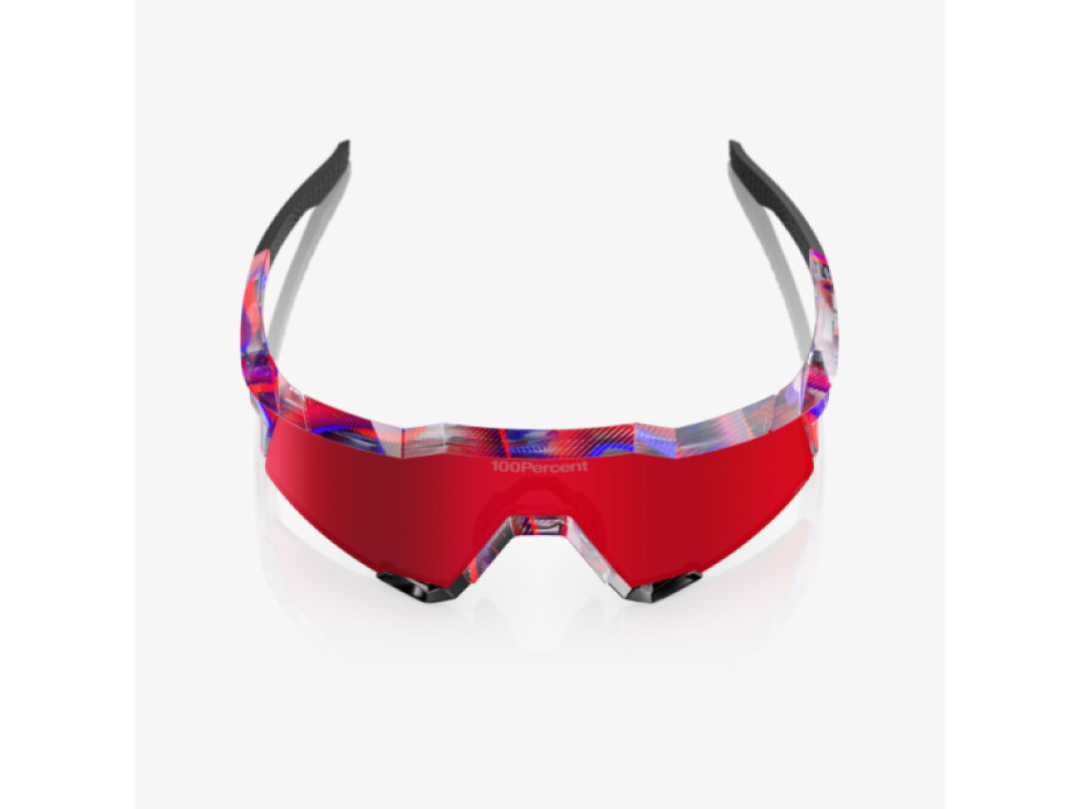 100% brýle Speedcraft FDJ Gloss Translucent Red/Blue (HiPER Fire Red Mirror Lens)