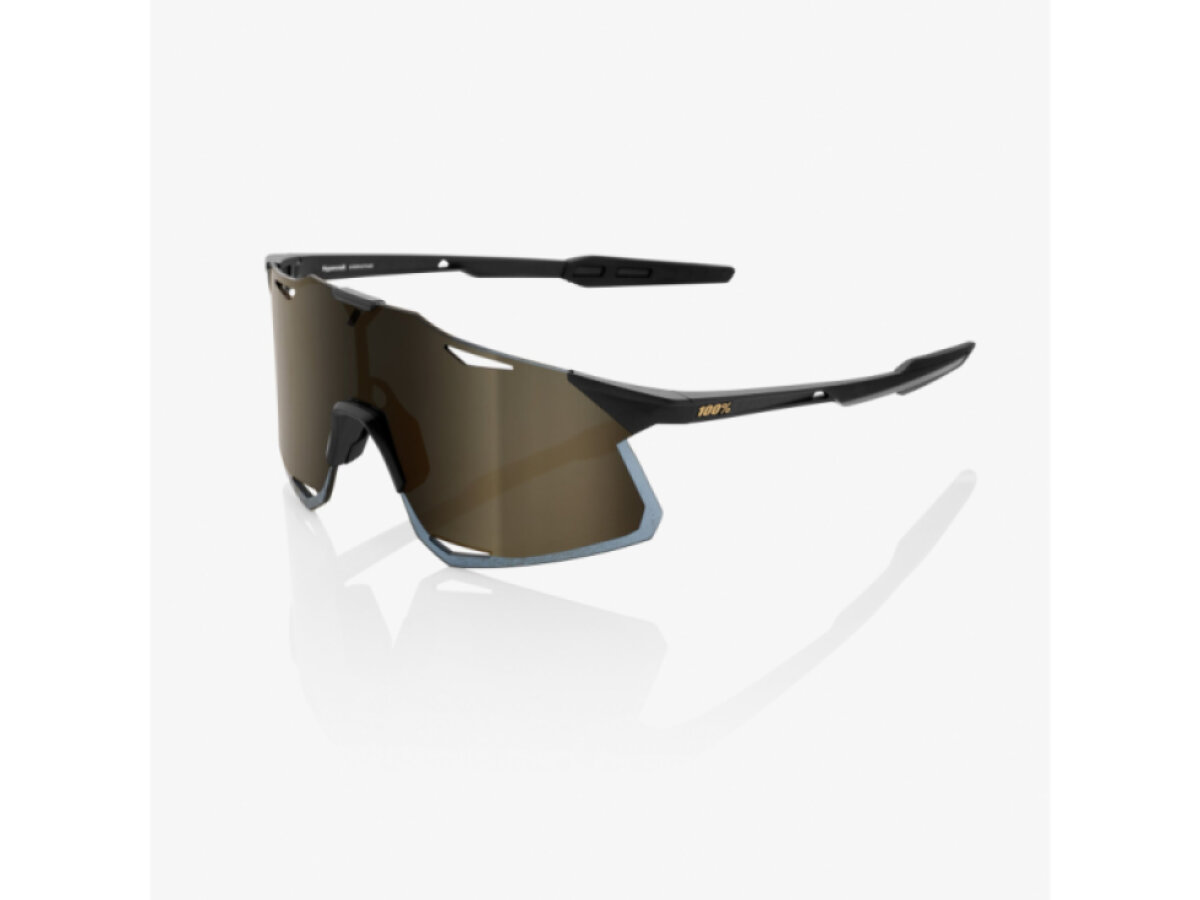 100% brýle Hypercraft Matte Black (Soft Gold Mirror Lens)