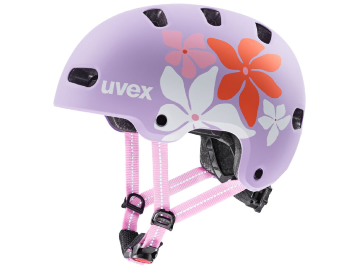 Uvex helma dětská Kid 4 style (flower lilac matt)