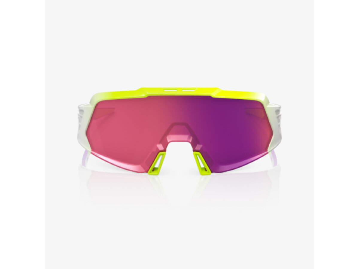 100% brýle Korbin X Polished Flo Yellow Fade (Purple Mirror Lens)