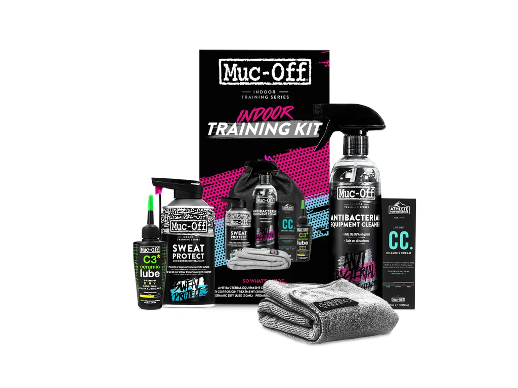 MUC-OFF Indoor Training Kit - Nová sada pro čištění a ochranu trenažéru