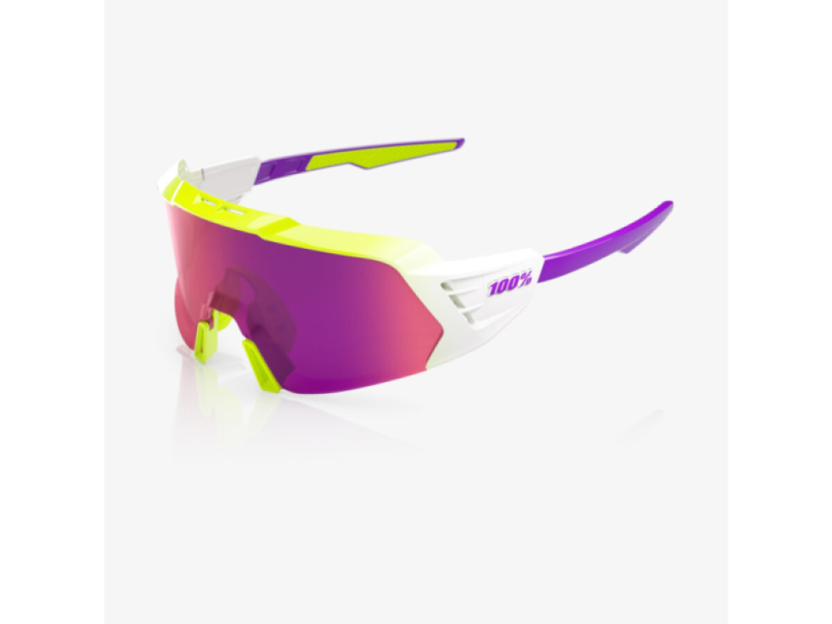 100% brýle Korbin X Polished Flo Yellow Fade (Purple Mirror Lens)