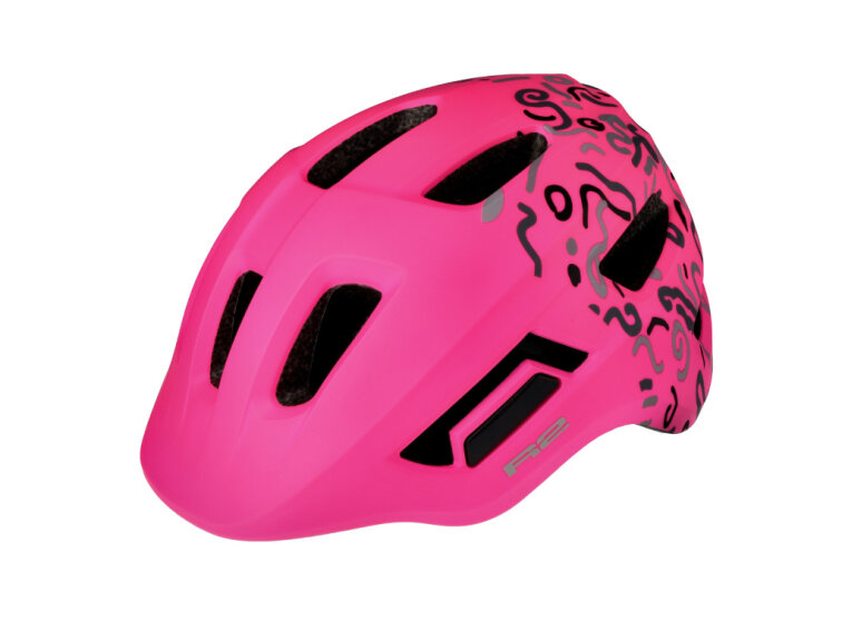 R2 helma dětská PULSE (neon růžová/ šedá) ATH40F