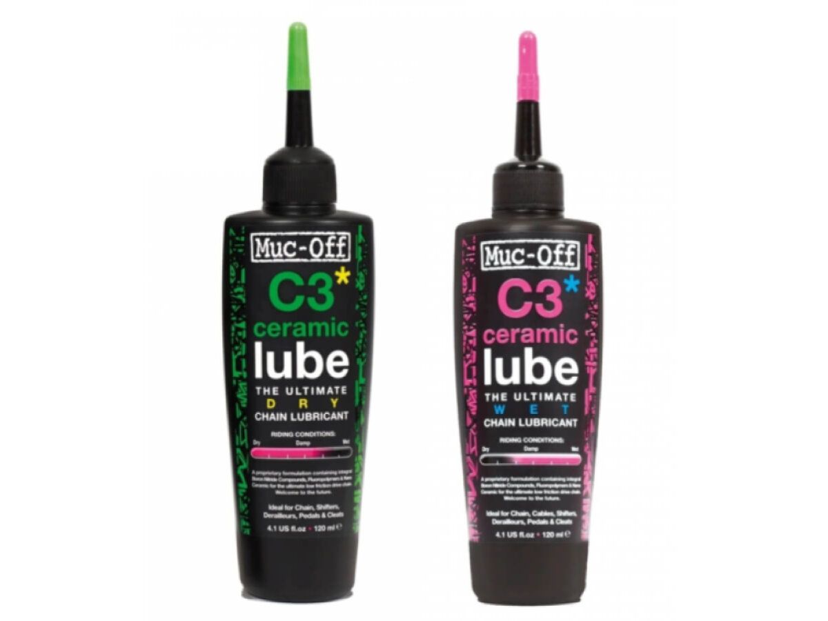 MUC-OFF C3 Wet + Dry 120 ml Twin Pack - Sada maziv na řetěz (sucho + mokro)