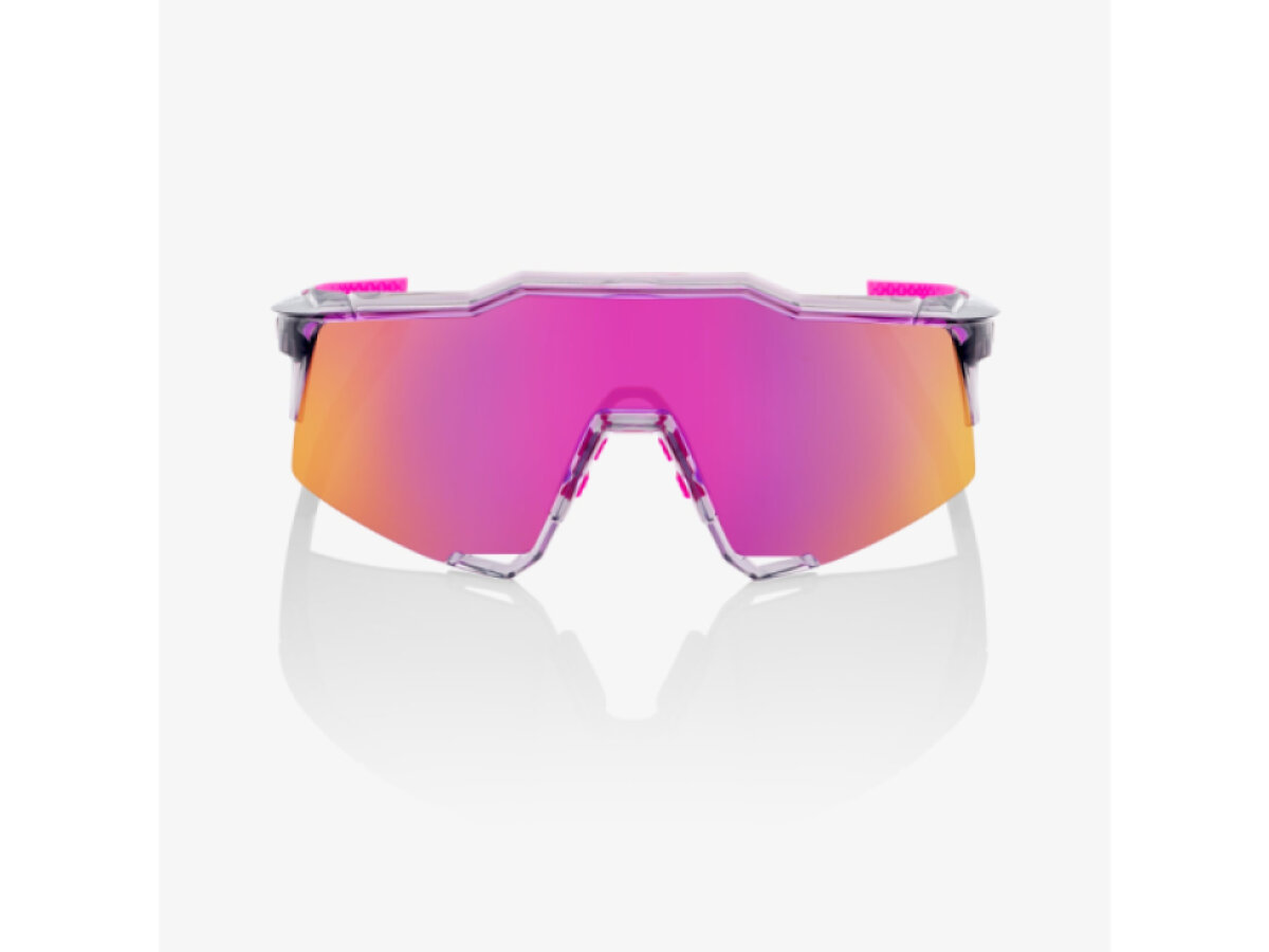 100% brýle Speedcraft Polished Translucent Grey (Purple Multilayer Mirror Lens)