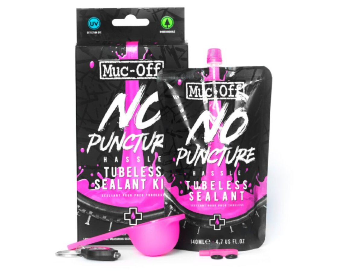 MUC-OFF No Puncture Hassle Tubeless Sealant Kit - Těsnící tmel pro bezdušová kola (140 ml)