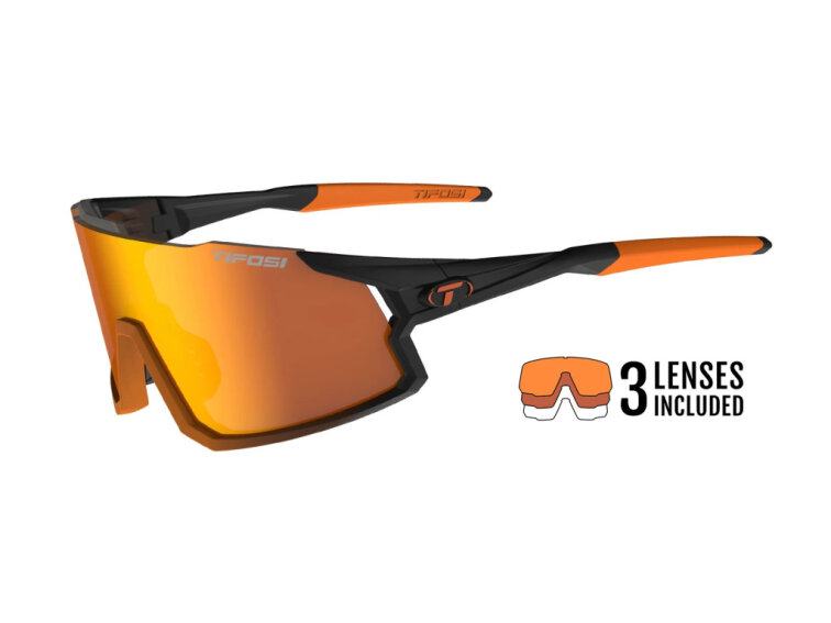 TIFOSI brýle Stash Black/Orange Fade (Clarion Orange/AC Red/Clear)