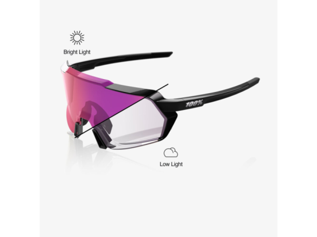100% brýle Korbin Gloss Black (Purple Mirror Photochromic Lens)