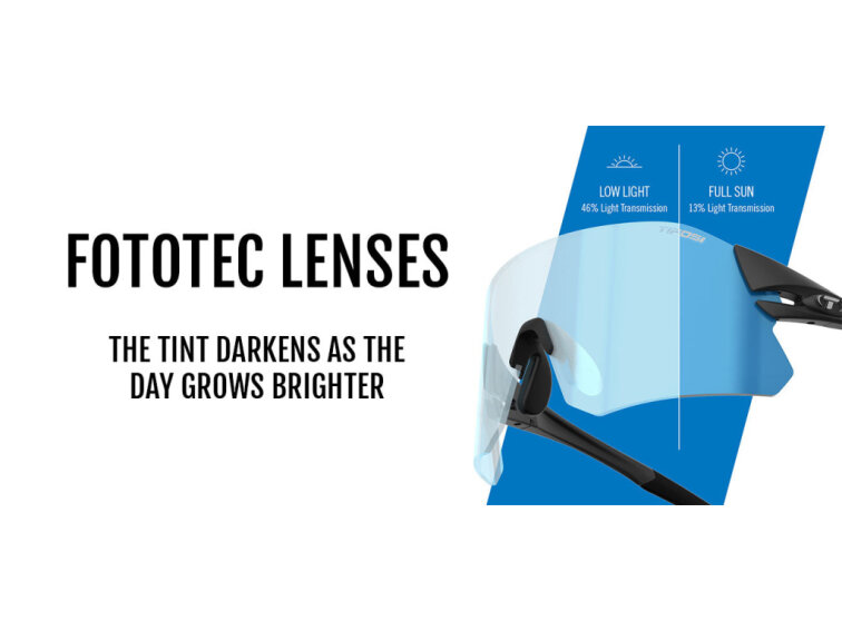 TIFOSI brýle Rail Matte Black (Clarion Blue Fototec)