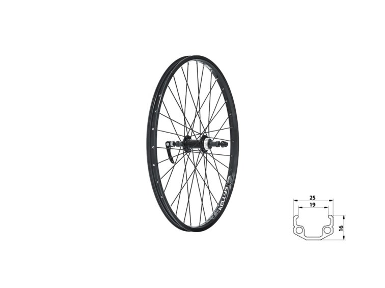 Spin zapletené kolo zadní 24" (na V brzdy) pro ŠROUBOVACÍ VÍCEKOLEČKO