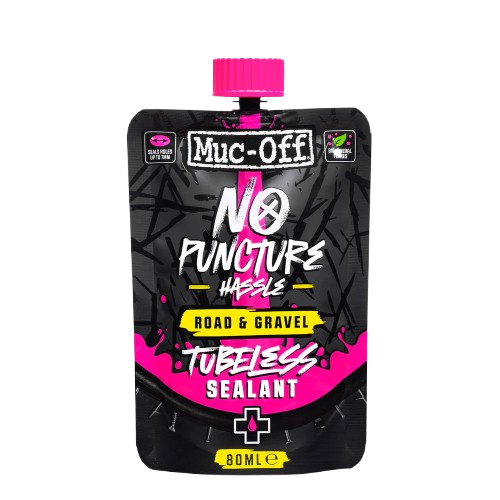 MUC-OFF No Puncture Hassle Road & Gravel Sealant - Těsnící tmel pro bezdušová silniční a gravel kola (80 ml)
