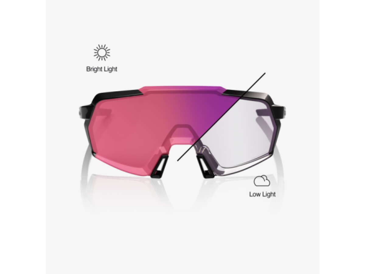 100% brýle Korbin Gloss Black (Purple Mirror Photochromic Lens)