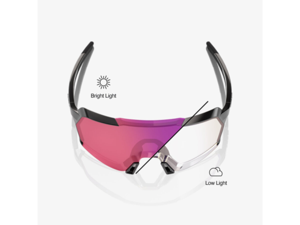 100% brýle Korbin Gloss Black (Purple Mirror Photochromic Lens)