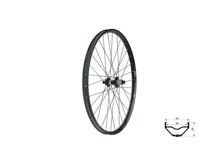 KLS zapletené kolo zadní 27,5" VALOR disc (šířka 30 mm)