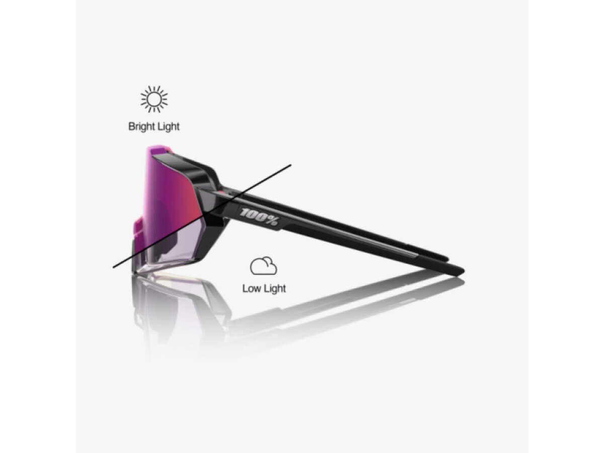 100% brýle Korbin Gloss Black (Purple Mirror Photochromic Lens)