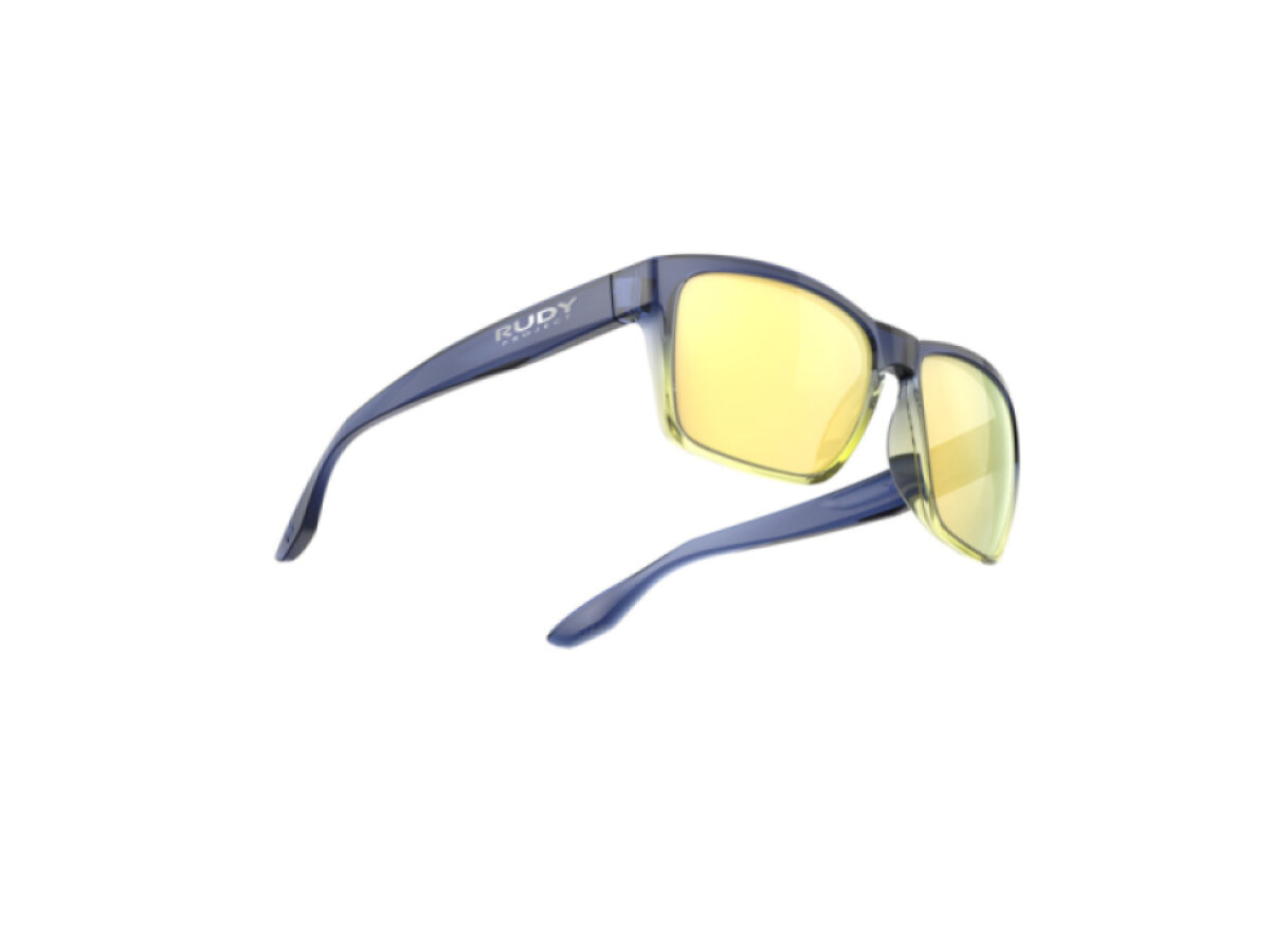 Rudy Project brýle Spinhawk Edge Crystal Blue Avio Apple Green Fade (Multilaser Yellow)