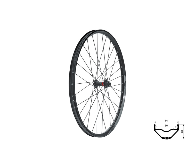 KLS zapletené kolo přední 28/29" VALOR disc (šířka 30 mm)