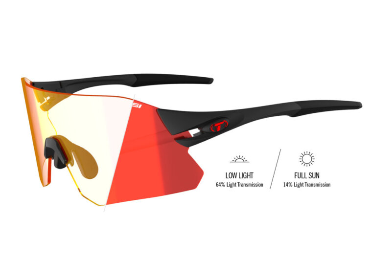 TIFOSI brýle Rail Matte Black (Clarion Red Fototec)