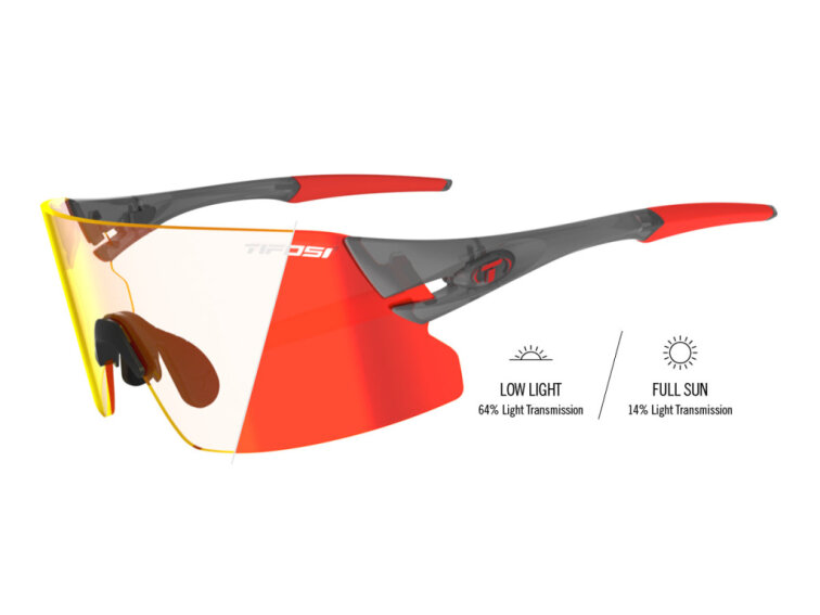 TIFOSI brýle Rail XC Satin Vapor (Clarion Red Fototec)