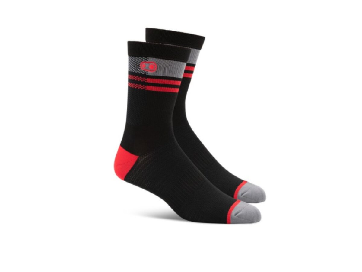 CRANKBROTHERS ponožky Icon MTB Sock Black/Red/Grey