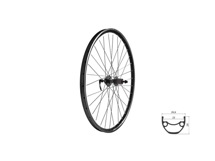 KLS zapletené kolo zadní 28/29" DRAFT disc (šířka 23 mm)